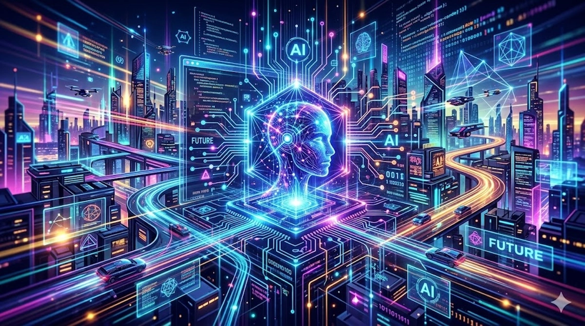 Futuristic AI themed tech image